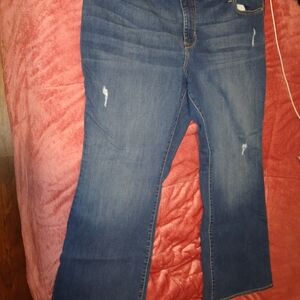 Old Navy The Rock Star Dark Blue Flare Jeans